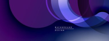 Soyut akışkan şekiller, mor renkler tasarımda baskın. Gradyan geçişler derinlik yaratır, modern estetik. Mevcut en küçük metin.