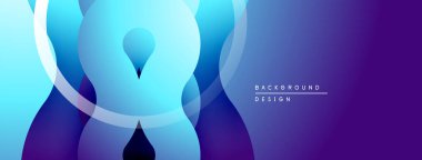 Soyut akışkan şekiller, mavi eğimler, modern tasarım. Minimalist kompozisyon, pürüzsüz geçişler, canlı renkler. Dijital projeler için arkaplan ögesi.