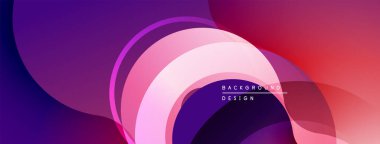 Soyut akışkan şekiller, canlı mor, pembe, kırmızı gradyanlar. Arka planlar ve sunumlar için modern tasarım öğesi. Düz eğriler dinamik görsel oluşturur.