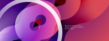 Soyut sıvı şekilleri, canlı gradyanlar. Mor, pembe, kırmızı renkler dinamik kompozisyon yaratır. Arka planlar için modern tasarım ögesi.