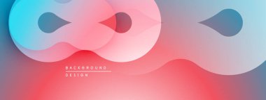 Soyut sıvı şekiller, canlı renklerin karışımı. Pürüzsüz gradyanlar modern tasarım yaratır, mükemmel bir zemin. Minimalist estetik, yumuşak kıvrımlar kompozisyona hakim..