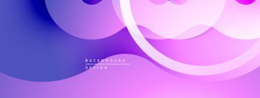 Soyut eğim arkaplanı. Üst üste binen şekiller dinamik, akışkan görsel efektler yaratır. Mor, menekşe renkleri kompozisyona hakim. Modern tasarım ögesi.