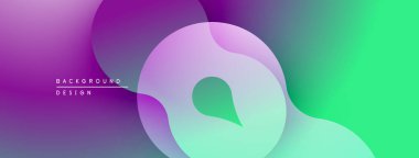 Soyut sıvı şekilleri, canlı morumsu gradyan. Modern tasarım, pürüzsüz geçişler, minimalist estetik. Dijital projeler için arkaplan ögesi.