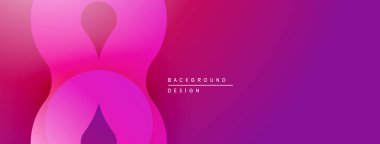 Soyut pembe eğimli arkaplan. Üst üste binen şekiller modern görsel efektler yaratır. Çeşitli projeler için minimalist tasarım.