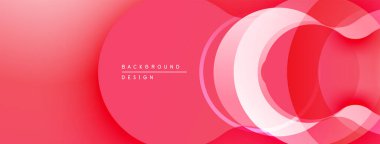 Soyut pembe tasarım. Üst üste binen katmanlar dinamik görsel efekt yaratır. Yumuşak kıvrımlar, eğim gölgeleri, modern estetik..