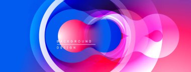 Soyut daireler, canlı renklerin karışımı. Modern tasarım, pürüzsüz gradyanlar dinamik görsel efekt yaratır. Arkaplan teknoloji ve yenilik öneriyor.