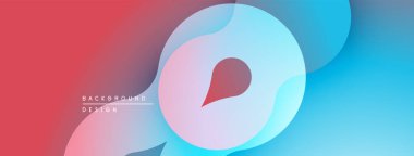 Soyut arkaplan özellikleri akan şekiller, canlı renkler. Gradyan geçişler dinamik görsel efekt yaratır. Minimalist tasarım.