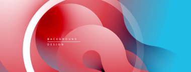 Soyut sıvı şekilleri, kırmızıdan maviye doğru. Modern tasarım, pürüzsüz geçişler, dinamik kompozisyon. Minimalist arkaplan dokusu.