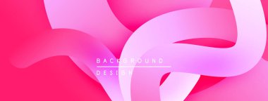 Soyut sıvı şekilleri, pembe mor gradyanlar. Modern tasarım elementleri dinamik arkaplan dokusu oluşturur. Yumuşak kıvrımlar, canlı renkler.