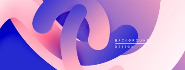 Soyut sıvı şekiller, canlı renklerin karışımı. Yumuşak eğimler dinamik bileşim yaratır. Arka planlar için modern tasarım ögesi.