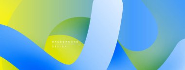 Soyut sıvı şekilleri kesişir. Parlak renkler harmanlanır, dinamik görsel doku oluşturur. Arka planlar için modern tasarım ögesi.