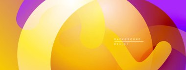 Soyut renkli katmanlar dinamik görsel efekt yaratır. Gradyan gölgeler harmanlanarak modern arkaplan tasarımı oluşturur. Pürüzsüz şekiller örtüşür.