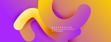 Soyut sıvı şekilleri canlı mor, turuncu ve sarı renkleri harmanlar. Modern tasarım hareketi, enerjiyi ve derinliği çağrıştırıyor. Mevcut en küçük metin.