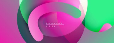 Soyut sıvı şekiller, canlı renklerin karışımı. Modern tasarım, pürüzsüz eğimler dinamik kompozisyon yaratır. Arkaplan özellikleri akan biçimler.