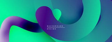 Soyut sıvı şekilleri canlı yeşillikleri, morları, mavileri harmanlıyor. Modern tasarım, hareket, derinlik ve görsel ilgiyi çağrıştırıyor. Mevcut en küçük metin.