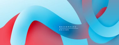 Soyut sıvı şekilleri, mavi, kırmızı gradyanlar. Modern tasarım, pürüzsüz kıvrımlar dinamik bileşim yaratır. Projeler için arkaplan ögesi.