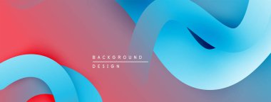 Soyut sıvı şekilleri canlı kırmızı ve mavi renkleri harmanlıyor. Yumuşak gradyanlar dinamik arkaplan tasarımı, modern estetik.