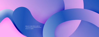 Soyut sıvı şekiller, canlı mor renkler, pürüzsüz gradyanlar. Modern tasarım ögesi, projeler için mükemmel arkaplan.