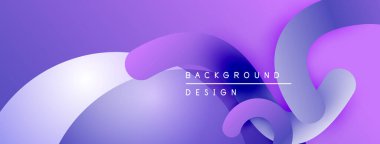 Soyut mor arkaplan. Sıvı şekiller üst üste binerek, dinamik görsel efekt yaratır. Dijital projeler için modern tasarım ögesi.