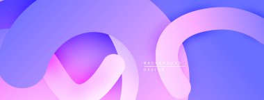 Soyut sıvı şekiller, canlı mor renkler, pürüzsüz gradyanlar. Modern tasarım ögesi, projeler için mükemmel arkaplan.
