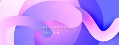 Soyut sıvı şekilleri, canlı gradyanlar. Mor, pembe, mavi renkler kusursuz bir şekilde harmanlanır. Arka planlar için modern tasarım ögesi.