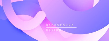 Soyut sıvı şekilleri, mor renkler baskın gelir. Gradyan karışımları yumuşak görsel akış yaratır. Arka planlar için modern tasarım ögesi.