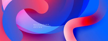 Soyut akışkan şekiller harmanlanır ve canlı gradyanlar oluşturur. Dinamik bileşim hareketi, modern tasarım estetiğini akla getiriyor..