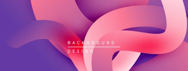 Soyut sıvı şekiller, canlı pembeler, mor harmanlanmış. Modern tasarım ögesi, pürüzsüz gradyanlar dinamik görsel etki yaratır.