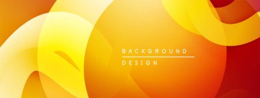 Soyut sıvı şekiller, sıcak renk paleti. Turuncu, sarı gradyanlar dinamik görsel efekt yaratır. Modern tasarım ögesi.