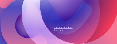 Soyut sıvı şekilleri örtüşür, canlı mor pembe renkler yaratır. Arkaplan ve sunumlar için uygun modern tasarım.