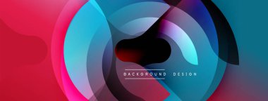 Soyut renkli katmanlar dinamik görsel efekt yaratır. Gradyan şekiller üst üste binerek modern arkaplan tasarımı oluşturur. Parlak renkler kompozisyona hakim.