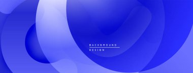Soyut mavi arkaplan. Üst üste binen şekiller akışkan ve modern tasarım yaratır. Dereceli gölgeler derinlik ve görsel ilgi sunar.