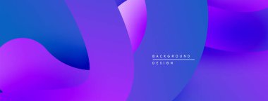 Soyut sıvı şekilleri mor, mavi renkleri harmanlıyor. Gradyan arkaplan modern tasarım unsuru yaratır. Minimalist estetik uygun çeşitli projeler.