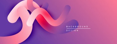 Soyut sıvı şekilleri, canlı pembeler, morlar dinamik bir zemin oluşturur. Yumuşak eğimler hareketi, modern tasarım estetiği önerir.