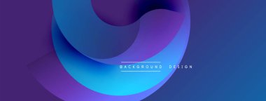 Soyut akışkan şekiller, canlı mavi mor gradyanlar. Modern arkaplan tasarımı, pürüzsüz eğriler, dinamik bileşim.
