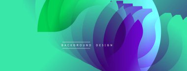 Soyut sıvı şekilleri canlı renkleri harmanlar. Turkuaz, yeşil, mor dinamik görsel akış yaratır. Modern tasarım ögesi.