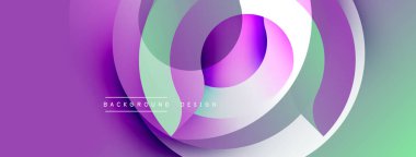 Soyut sıvı şekilleri örtüşür, canlı mor, yeşil renkler yaratır. Arkaplan ve sunumlar için modern tasarım ögesi.