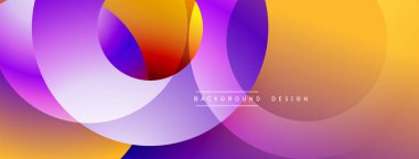 Soyut enerji çemberleri örtüşüyor, dinamik renk değişimleri yaratıyor. Modern tasarım enerjik, pürüzsüz, görsel olarak çekici..