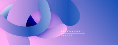 Soyut sıvı şekilleri, mor renkler baskın gelir. Gradyan renkler düzgün bir şekilde harmanlanarak modern tasarım yaratıyor. Minimalist estetik, yumuşak kıvrımlar mevcut.