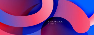 Soyut sıvı şekilleri örtüşür, canlı pembeler, maviler, morlar yaratır. Modern tasarım hareket, enerji, derinlik öneriyor.