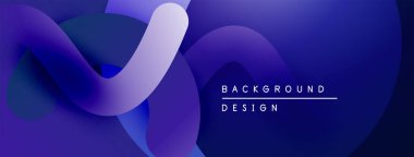 Soyut sıvı şekiller, canlı mavi renkler, modern tasarım. Pürüzsüz gradyanlar dinamik görsel doku oluşturur. Arkaplan ögesi.