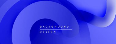 Soyut mavi katmanlar akışkan şekiller yaratır. Minimalist tasarım kompozisyon merkezli metin arkaplan tasarımı içerir. Pürüzsüz gradyanlar görsel alana hakim.