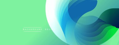 Soyut akışkan şekiller, canlı yeşil arkaplan. Modern tasarım, pürüzsüz gradyanlar dinamik görsel efekt yaratır. Minimalist estetik.