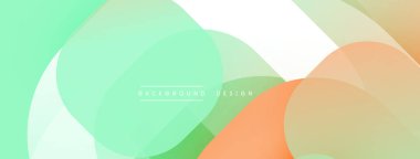 Soyut sıvı şekilleri örtüşür ve yumuşak renk değişimleri yaratır. Nane, şeftali, beyaz renkler kusursuz harmanlanır. Modern tasarım ögesi.