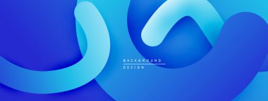 Soyut mavi katmanlar akışkan şekiller yaratır. Modern tasarım, pürüzsüz eğimler, dinamik kompozisyon. Projeler için mükemmel arkaplan.