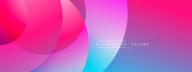 Soyut enerji katmanları çakışıyor, dinamik gradyanlar yaratıyor. Pembe, mor, mavi renkler düzgün bir şekilde harmanlanır. Arka planlar için modern tasarım ögesi.