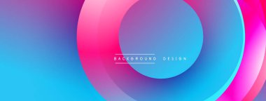 Soyut, canlı katmanlar akışkan şekiller yaratır. Mavi, pembe, mor renkler kusursuz bir şekilde harmanlanır. Dijital projeler için modern tasarım ögesi.