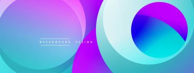 Soyut sıvı şekiller, canlı renklerin karışımı. Modern tasarım elementleri dinamik görsel deneyimler yaratır. Arkaplan özellikleri üst üste binen çemberler, gradyanlar.