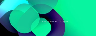 Soyut gradyanlar çakışıyor, dinamik görsel etki yaratıyor. Turkuaz, mor, yeşil renkler düzgün bir şekilde harmanlanmış. Modern tasarım ögesi.