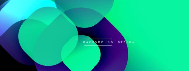 Soyut, enerjik bir arkaplan. Üst üste binen şekiller dinamik değişim etkisi yaratır. Modern tasarım elementleri akıcılık ve enerji öneriyor.